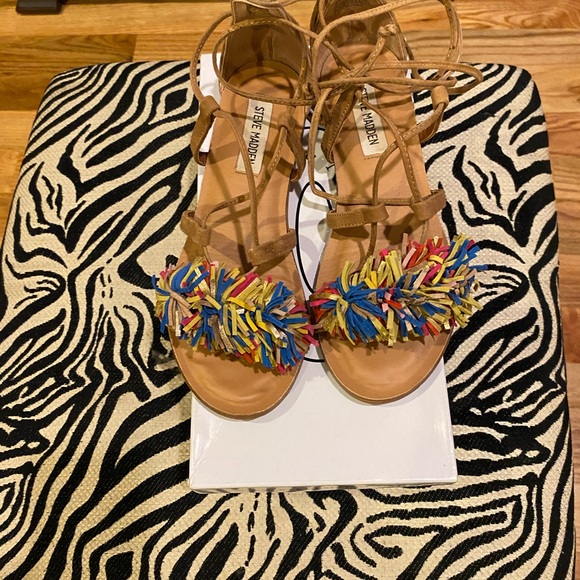 Rainbow colors sandals! Very good condition! Soft suede - Picture 3 of 3